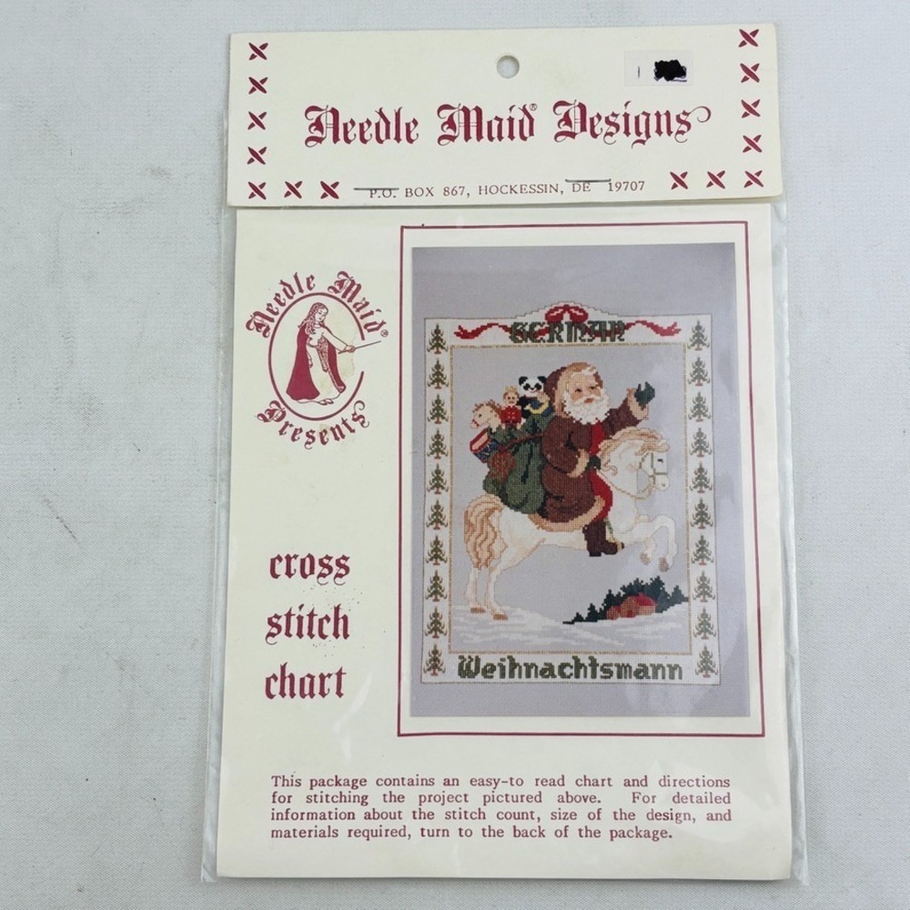 Needle Maid Designs German Christmas Man‎ Cross Stitch Chart NMC-44 Santa
